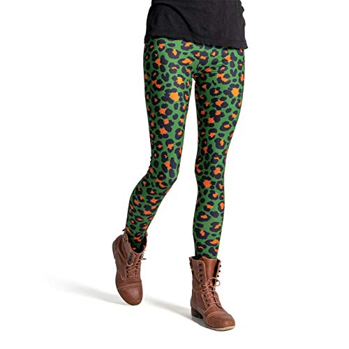 cosey - Leggings Coloridos Impresos (Talla única) - Design Estampado de Leopardo 7