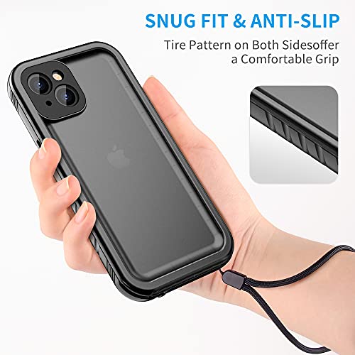 Cozycase Funda iPhone 13 Impermeable Antigolpes - 360 Grado Completa/Militar/Integral 【2m Anticaida Resistente 】 Carcasa Agua Sumergible Acuatica Estanca Antipolvo Waterproof Case con Protector Camara