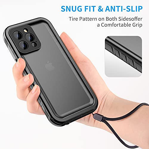 Cozycase Funda iPhone 13 Pro Max Impermeable Antigolpes - 360 Grado Completa/Militar/Integral【2m Anticaida Resistente】Carcasa Agua Sumergible Acuatica Estanca Antipolvo Waterproof con Protector Camara