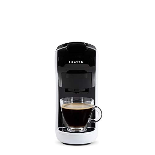 CREATE Máquina de Café Espresso Italiano - Cafetera Multi Cápsulas Compatible Nespresso 3 en 1, 19 Bares con 2 Programas de Café, deposito extraíble, 0,6 L, 1450 W (Blanco)