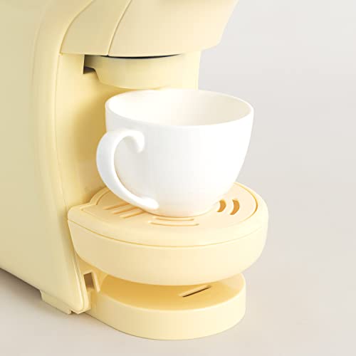 CREATE / POTTS STYLANCE / Máquina de Café Espresso Italiano Amarilla / Cafetera Multi Cápsulas Compatible Nespresso 3 en 1, 2 Programas de Café, deposito extraíble