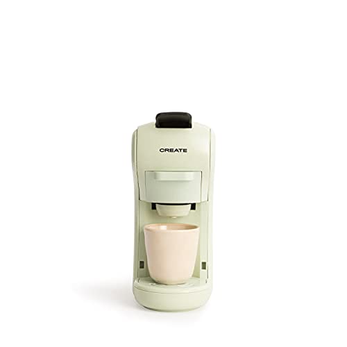 CREATE / POTTS STYLANCE / Máquina de Café Espresso Italiano Verde / Cafetera Multi Cápsulas Compatible Nespresso 3 en 1, 2 Programas de Café, deposito extraíble