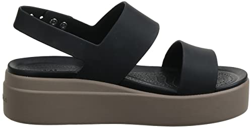 Crocs Brooklyn Low Wedge W, Chanclas Mujer, Black Mushroom, 39 EU