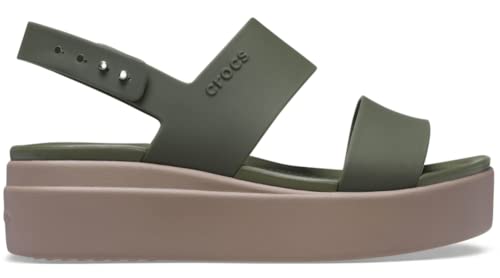 Crocs Brooklyn Low Wedge W, Mushroom verde militar, 37/38 EU