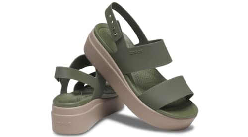 Crocs Brooklyn Low Wedge W, Mushroom verde militar, 37/38 EU