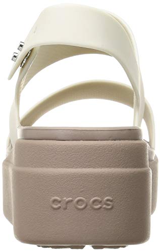 Crocs Brooklyn Low Wedge W, Zapatillas Mujer, Ostra, 41 EU