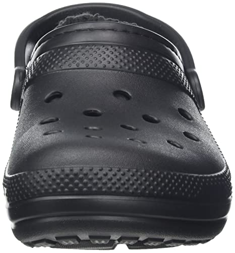 Crocs Classic Lined Clog, Zuecos Unisex Adulto, Black/Black, 42/43 EU