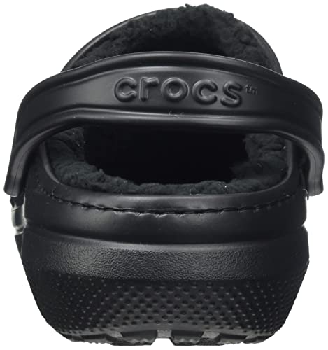 Crocs Classic Lined Clog, Zuecos Unisex Adulto, Black/Black, 42/43 EU