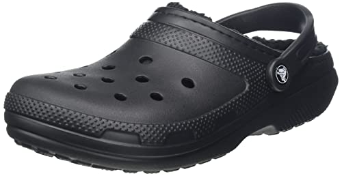 Crocs Classic Lined Clog, Zuecos Unisex Adulto, Black/Black, 42/43 EU