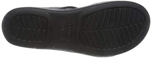 Crocs Crocs Monterey Strappy Wedge W Mujer Wedge, Negro (Black), 38/39 EU