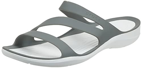 Crocs Swiftwater Sandal Mujer Sandal, Gris (Smoke/White), 39/40 EU