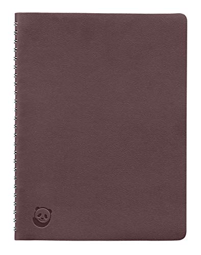 Cuaderno A5 de SmartPanda – Marrón, Tapa Blanda, con Espiral Metálica – Pautado, Ejecutivo, 160 páginas, 100 gsm