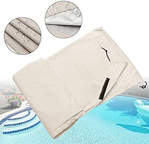 Cubierta De Tela Rollo De Piscina, Cubierta Protectora De Manta Solar Para Piscina Carrete Solar y Manta Carrete Del Cable De La Piscina, 210D, Para Jardín Exterior Resisten(Size: 490X96cm,Color:gris)