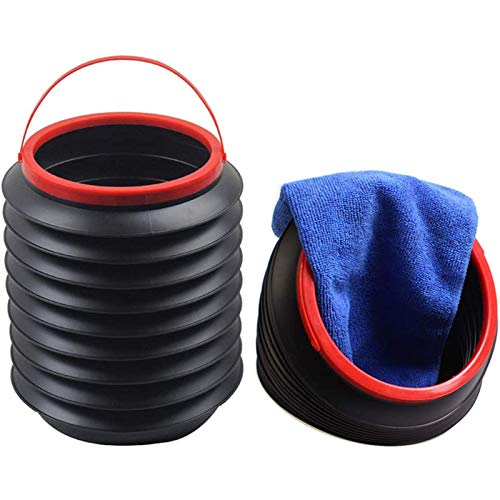 Cubos Plegables 4L Barril De Pesca De Cubo De Agua Basura Montado En Vehículos Bote De Basura De Plástico Cubos Plegables Multifuncionales Para Automóviles Para La Pesca De Camping Al Aire Libre