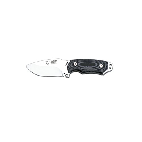 Cudeman Cuchillo Deportivo 115-B-K Mini Boina Verde con Mango de micarta, Hoja de 9 cm y Funda Kydex, Herramienta de Camping para Pesca y Caza, Actividad Deportiva + Tarjeta Multiusos de Regalo