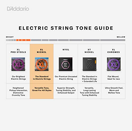 D'Addario Cuerdas Guitarra Electrica | Cuerdas de Guitarra | EXL120 - Juego de cuerdas para guitarra eléctrica de níquel, 9-42