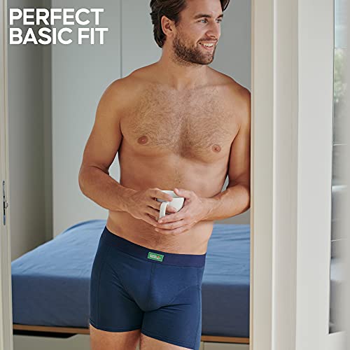 DANISH ENDURANCE Calzoncillos Bóxer de Algodón Orgánico Elástico para Hombres, Boxershorts, Multipack, Elásticos, Ultrasuaves, Pretina cómoda (Azul, XX-Large)