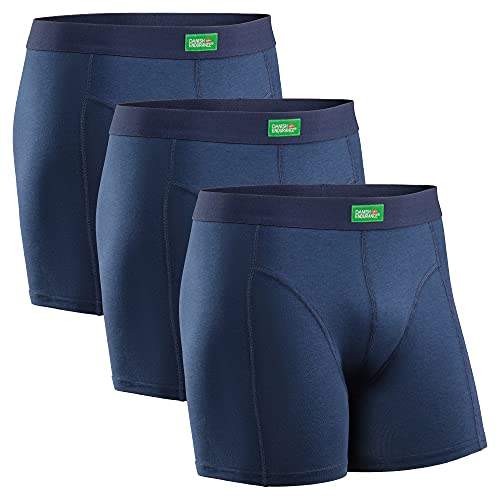 DANISH ENDURANCE Calzoncillos Bóxer de Algodón Orgánico Elástico para Hombres, Boxershorts, Multipack, Elásticos, Ultrasuaves, Pretina cómoda (Azul, XX-Large)