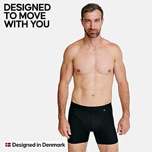 DANISH ENDURANCE Calzoncillos Bóxer de Deporte Pack de 3 (Negro, Small)