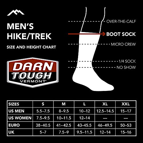 Darn Tough Vermont - Calcetines deportivos de lana merina 1/4 ultraligeros para hombre, color carbón, talla grande (10-12)