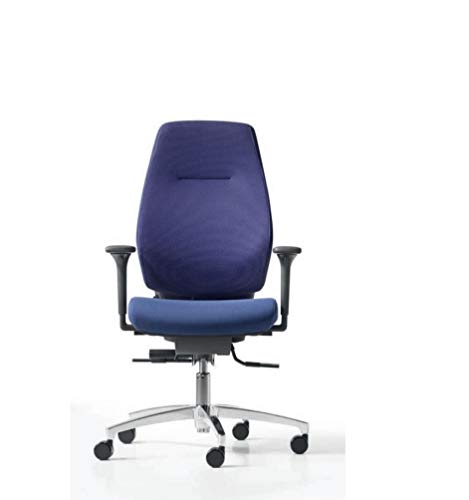 Dauphin Comfort XT 3D - Silla de oficina ergonómica, respetuosa con la espalda, color azul