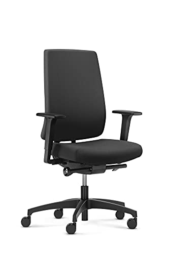 Dauphin Indeed - Silla ergonómica de oficina en casa, respaldo alto regulable (61-68 cm), profundidad de asiento (6 cm) (respaldo acolchado)