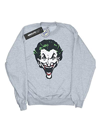 DC Comics Mujer The Joker Big Face Camisa De Entrenamiento XX-Large Cuero Gris