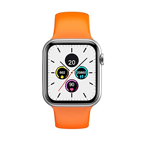 DCU TECNOLOGIC, Smartwatch Colorful, Reloj Inteligente Llamadas, Notificaciones Apps y Llamadas, 8 Modos de Deporte, IP67, 2 Correas en TPU Negro + Naranja