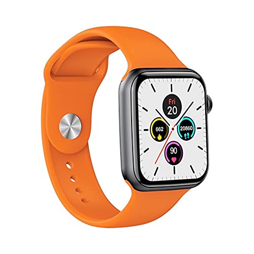 DCU TECNOLOGIC, Smartwatch Colorful, Reloj Inteligente Llamadas, Notificaciones Apps y Llamadas, 8 Modos de Deporte, IP67, 2 Correas en TPU Negro + Naranja