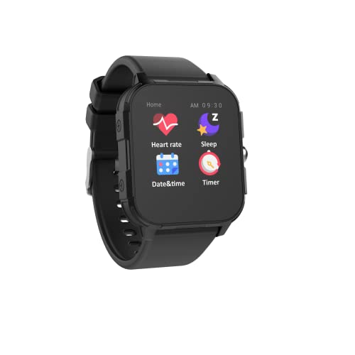 DCU Tecnologic | Smartwatch Junior | Reloj Inteligente Niños | Apto para niños de 7 a 14 años | Pantalla táctil de 1,44" | Más de 100 diseños de Pantalla Disponibles | Color Negro