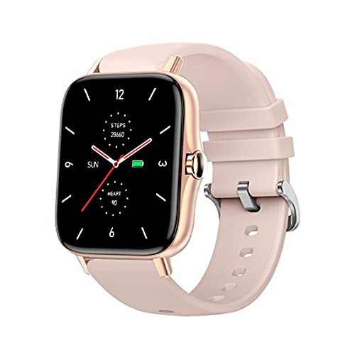 DCU TECNOLOGIC | Smartwatch Modern | Reloj Inteligente Llamadas | Notificaciones Apps y Llamadas | 8 Modos de Deporte | IP67 | 2 Correas Metal Oro Rosa + Silicona Rosa