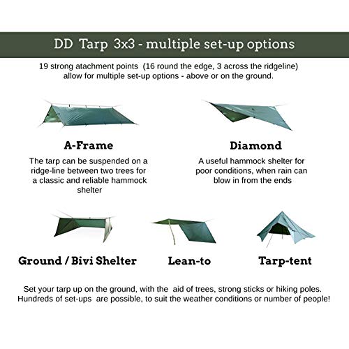 DD Tarp 3x3 – Olive Green