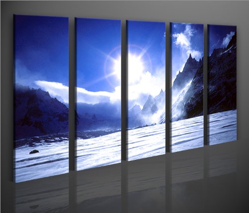 De Imágenes sobre lienzo Height Montañas Glaciares Alpen Esquí XXL Póster Lienzo Cuadro de decoración salón Marca Islandburner