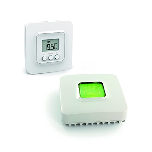 Delta Dore - Termostato de pared conectado para calderas y bomba de calor con caja domótica Pack Tybox 5000 conectado, calefacción conectada, programación, control de voz, 6050637 blanco