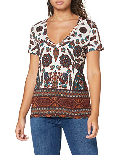 Desigual TS_Benin Camiseta, Blanco, S para Mujer