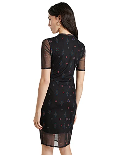 Desigual Vest_Kira Vestido Informal, Negro, L para Mujer