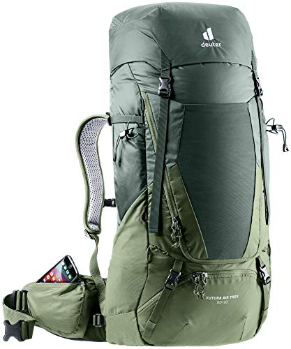 Deuter Futura Air Trek 10 Mochila de Trekking, Unisex, Ivy-Khaki, 50+10 L