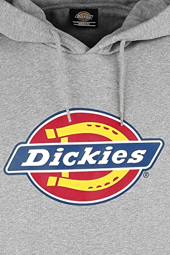 Dickies Icon Logo Hoodie Hombre Sudadera con Capucha Gris/Melé M, 60% algodón, 40% poliéster, Regular