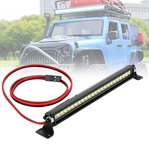 Dilwe 24pcs LED RC Car Roof Light Bar Lámpara de Techo Decoración RC Accesorio Fit para Scx10 1/10 Car(Negro)