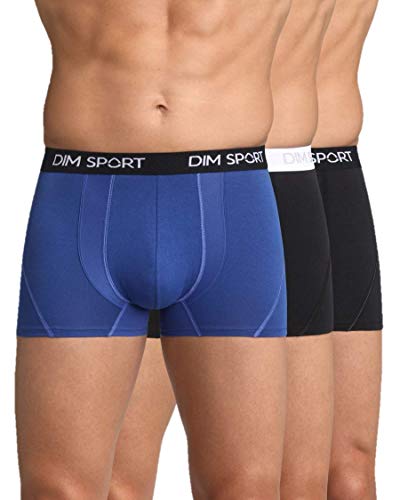 Dim Boxer Sport MAINTIEN Fort Ropa Interior de Hombres, Negro CT Negro Negro Negro CT Blanco Azul Abysse, M