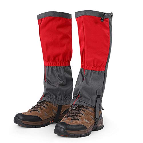 Dioche - Funda para Zapatos (Impermeable, para Deportes al Aire Libre, Escalada, Senderismo, Polainas, Botas para Adultos), Rojo