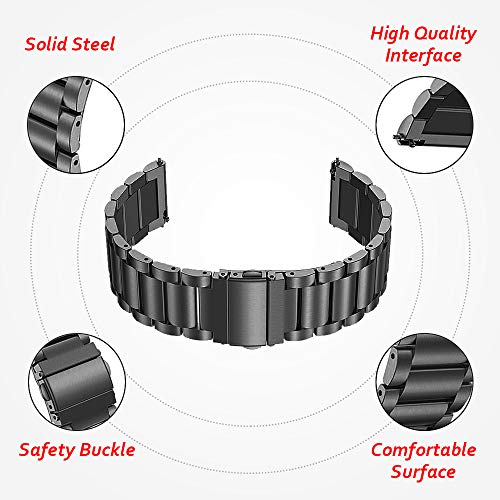 Diruite Compatible con Polar Grit X/Polar Vantage M, 22MM Galvanoplastia Metal Acero Inoxidable Doble Cierre Desplegable para Polar Grit X/Polar Vantage M