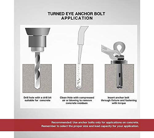 DOJA Industrial | Tacos Anclaje Metalico de Expansion con Cancamo | M6-8 | PACK 10 | Tacos hormigon, pared, chapas metalicas | Espiches de pared, Tornillo expansivo, Espirros anclaje, inviolables