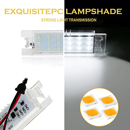 DONGMAO Luces de matrícula，2pcs Luz de la Placa de matrícula Canbus 3528 SMD para O/Pel Zafira B Astra H J Corsa C D Insignia