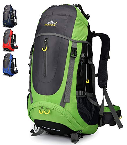 Doshwin 70L Mochila Senderismo Trekking Camping Viaje para Hombre Mujer (Verde)