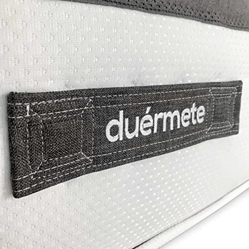 Duérmete Online - Colchón Viscoelástico Nature Biogel, Altura 29cm, Firmeza y Confort Óptimos, Tejido Termorregulador, Blanco, 150x190