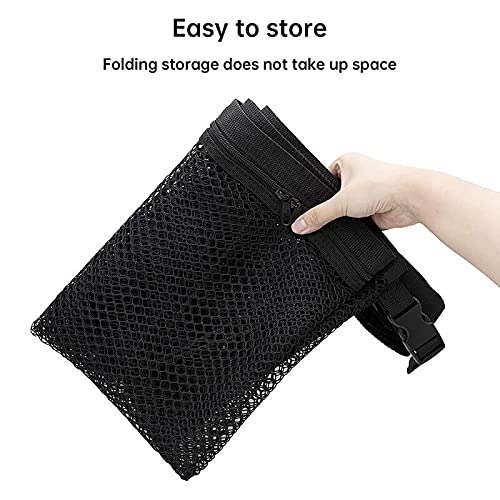 Duyifan Car Ceiling Cargo Net Pocket, Car Roof Storage Mesh Bag, Adjustable Double-Layer Mesh with Zipper Buckle, Draw The Rope to Increase The Bearing Capacity