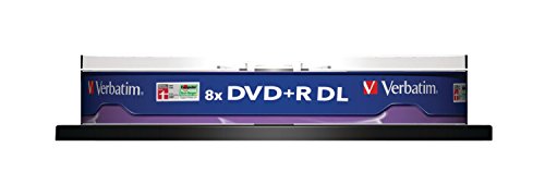 DVD+R DOBLE CAPA VERBATIM ADVANCED AZO 8X 8.5GB TARRINA 10 UNIDADES