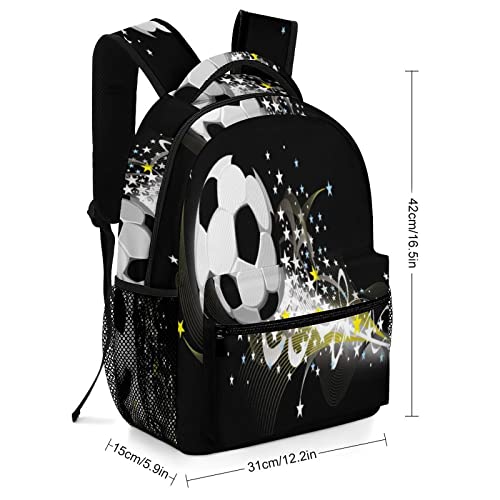 Dynamic_football_vector Mochilas para niños y niñas, mochilas para niños adecuadas para la escuela y viajes, Dynamic_football_vector, Talla única