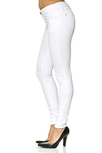 Elara Pantalones Vaqueros Mujer Push Up Skinny Chunkyrayan Blanco Y5110 White 38 (M)